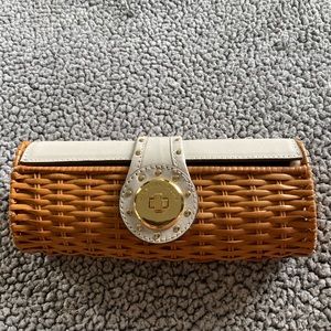 White MK Wicker bag/purse
